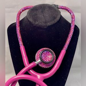 Raspberry | Cotton Candy | Bling Stethoscope | Iridescent Rhinestone | Unique